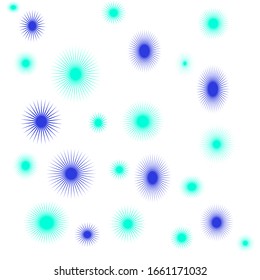 Blue Snow on white background 