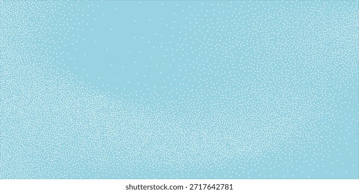 fundo de onda de gradiente curvo pontilhado de neve azul. Papel de parede grunge noise dotwork. eps10