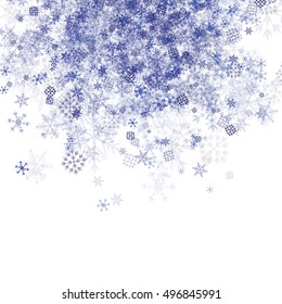 Blue Snowflake Background