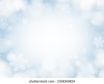 Blue snowflake background. Vector Eps 10