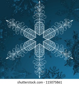 blue snowflake Christmas background
