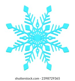 blue snowflake digital art vector illustration 