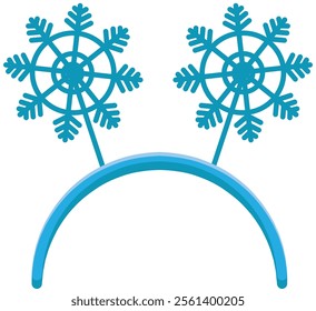Blue snowflake headband enhancing winter celebrations, adding a festive flair to holiday gatherings, and bringing joy and cheer to family and friends during the season