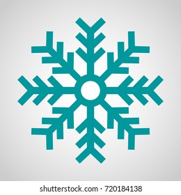 Blue Snowflake Icon - Christmas, Winter, Cold