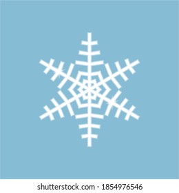 Blue snowflake icon isolated on white background. Vector illustration. Eps 10