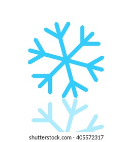 Blue snowflake icon, new design, vector illustration