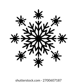 Blue snowflake icon set isolated vector illustration. Snowflake different icons. snowflakes icon, snow or snowflake winter symbol set vector art illustration isolated white background