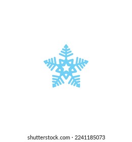 Blue snowflake icon. Snow icon.