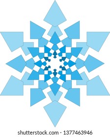 blue snowflake icon vector illustration