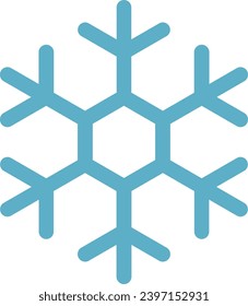 blue snowflake icon vector illustration. isolated on white background. Winter icon