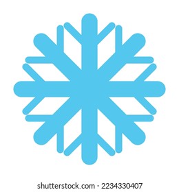 blue snowflake icon. Winter background