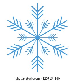 blue snowflake isolated