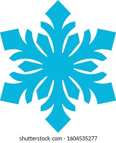 Blue snowflake isolated on a white background. Element for Christmas and New Year holidays. Decorate your greeting cards.