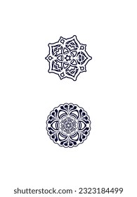 Blue snowflake isolated on white background