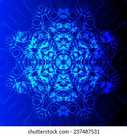 blue snowflake on a blue background