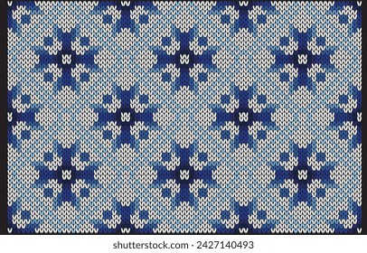 Copo de nieve azul sobre fondo blanco. Diagonal azul claro para ser continuado patrón.Seamless pattern.Star shape.Geometric shape.Trendy.Design para falda.Bufanda.Clothes.Carpet.Printing.All trabajo de tejido.