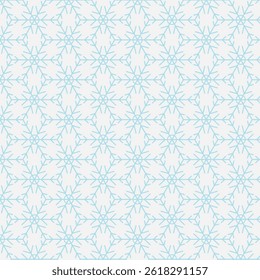 Blue Snowflake Pattern for Winter Holidays