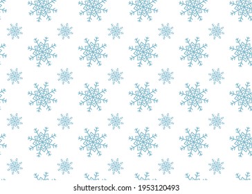Copo de nieve azul. Patrón sin foco. Para el diseño de papel de regalo.