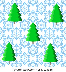 Blaues Schneeflocken nahtloses Muster. Modegrafisches Hintergrunddesign. Moderne, stilvolle abstrakte Textur. Horizontaler Ornament. Farbige Vorlage für Drucke, Textilien, Umhüllung, Tapete Vektorgrafik