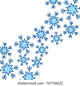 blue snowflake snow winter decoration season design
