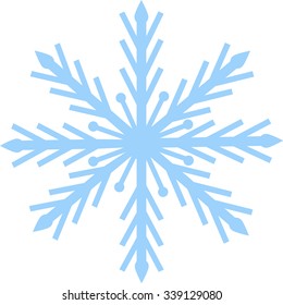 blue snowflake, snow, winter, vector