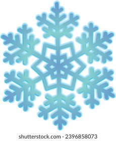 Un copo de nieve azul que brilla sin fondo