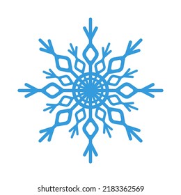 Vector de copo de nieve azul. Icono de Navidad con copos de nieve. Nieve aislada sobre fondo blanco. Vector eps10