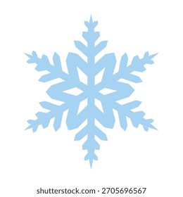 Copo de nieve azul. Ilustración de icono de Vector.