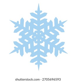 Copo de nieve azul. Ilustración de icono de Vector.