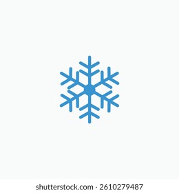 blue snowflake vector icons collection isolated on white background
