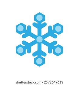 Blue Snowflake Vector Illustration for Winter Themes