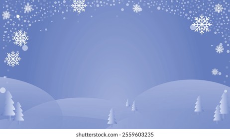 blue snowflake winter background illustration