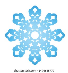 BLue snowflake winter sign vector
