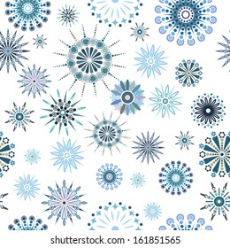 Blue snowflakes