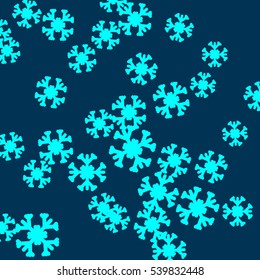 Blue snowflakes