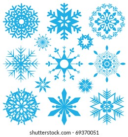 Blue snowflakes