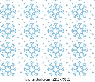 Copos de nieve azules. Resumen de un patrón sin fisuras en el vector	
