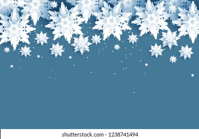 Blue snowflakes card