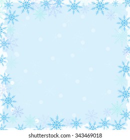 Blue Snowflakes Christmas Background