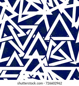 Blue snowflakes. Endless abstract pattern. Background texture.  Vector illustration.