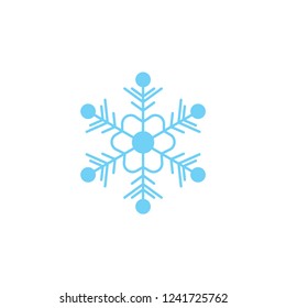 Blue snowflakes flat vector icon