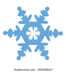 Blue Snowflakes icons. Star snowflake vector icon.