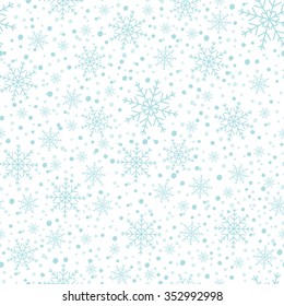 Blue snowflakes on a white background, Christmas Decoration.
