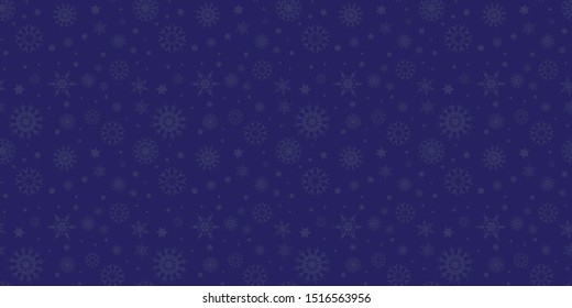 blue Snowflakes Pattern background for new year leaflets.Illustration