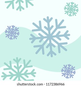 Blue snowflakes seamless pattern