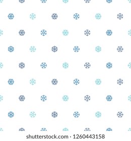 blue snowflakes seamless pattern on white background. winter vector illustration easy to edit and customize. falling snow ornament. eps 10