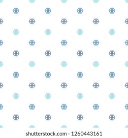 blue snowflakes seamless pattern on white background. winter vector illustration easy to edit and customize. falling snow ornament. eps 10