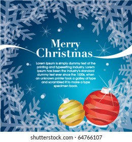 blue snowflakes vector background