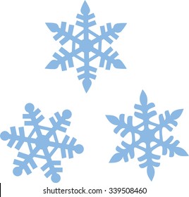 blue snowflakes, winter, snow vector
