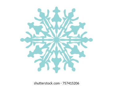 Blue snowflake.Vector illustration.